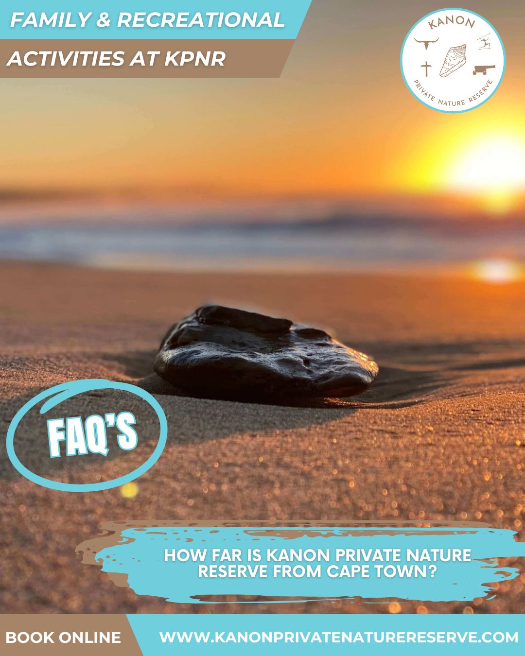 How far is Kanon Private Nature Reserve from Cape Town - KPNR - Family and Recreational Activities - FAQs 5